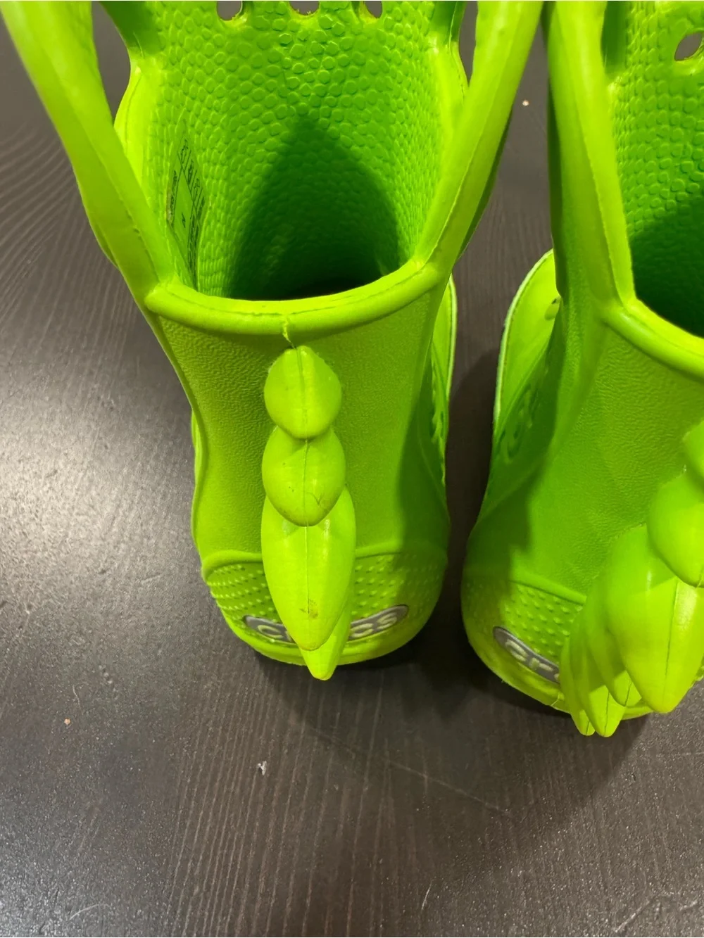 CROCS Green Croc-Theme Toddler Rain Boots